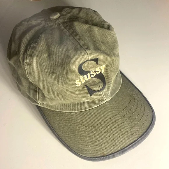 帽子 STUSSY NYLON HAT 90s USA OLD MODEL VINTAGE Stussy Capz 5 Panel Strapback Nylon Hat Cap Grey